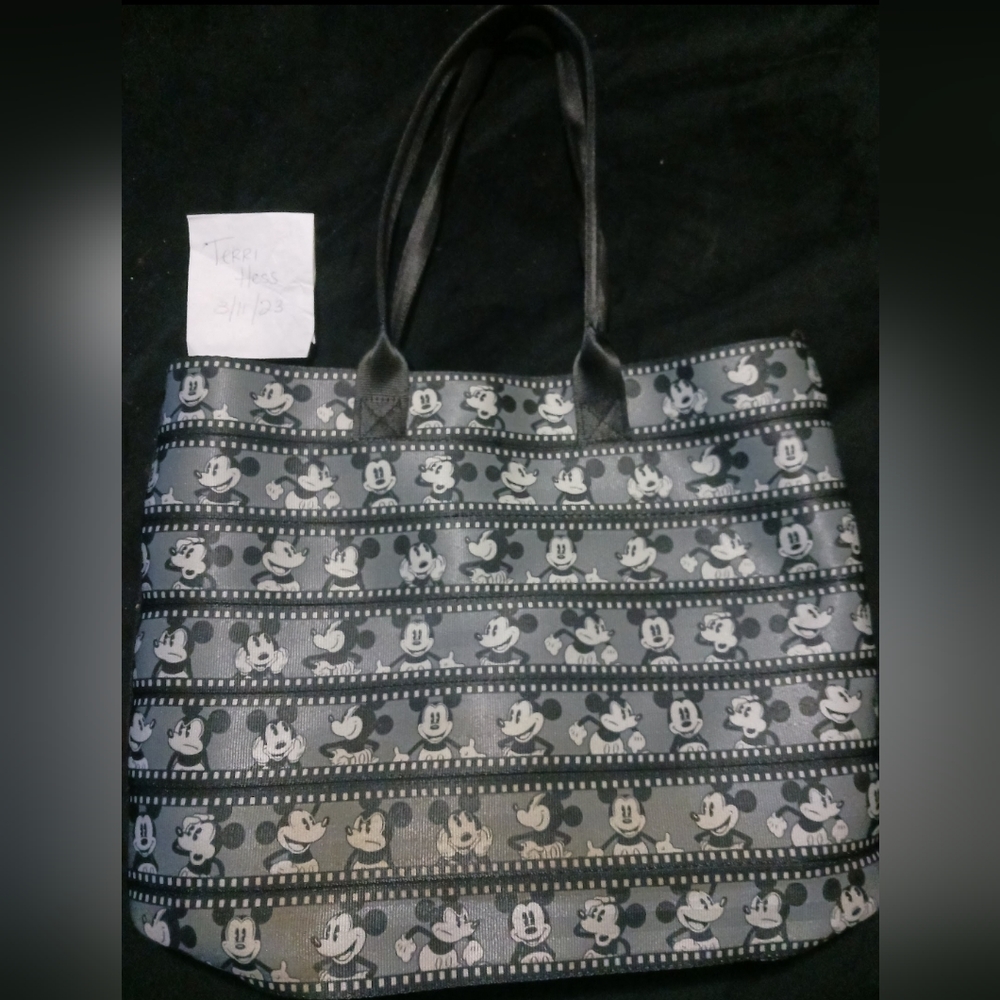 Disney Black and White Mickey Mouse Large Harvey Tote